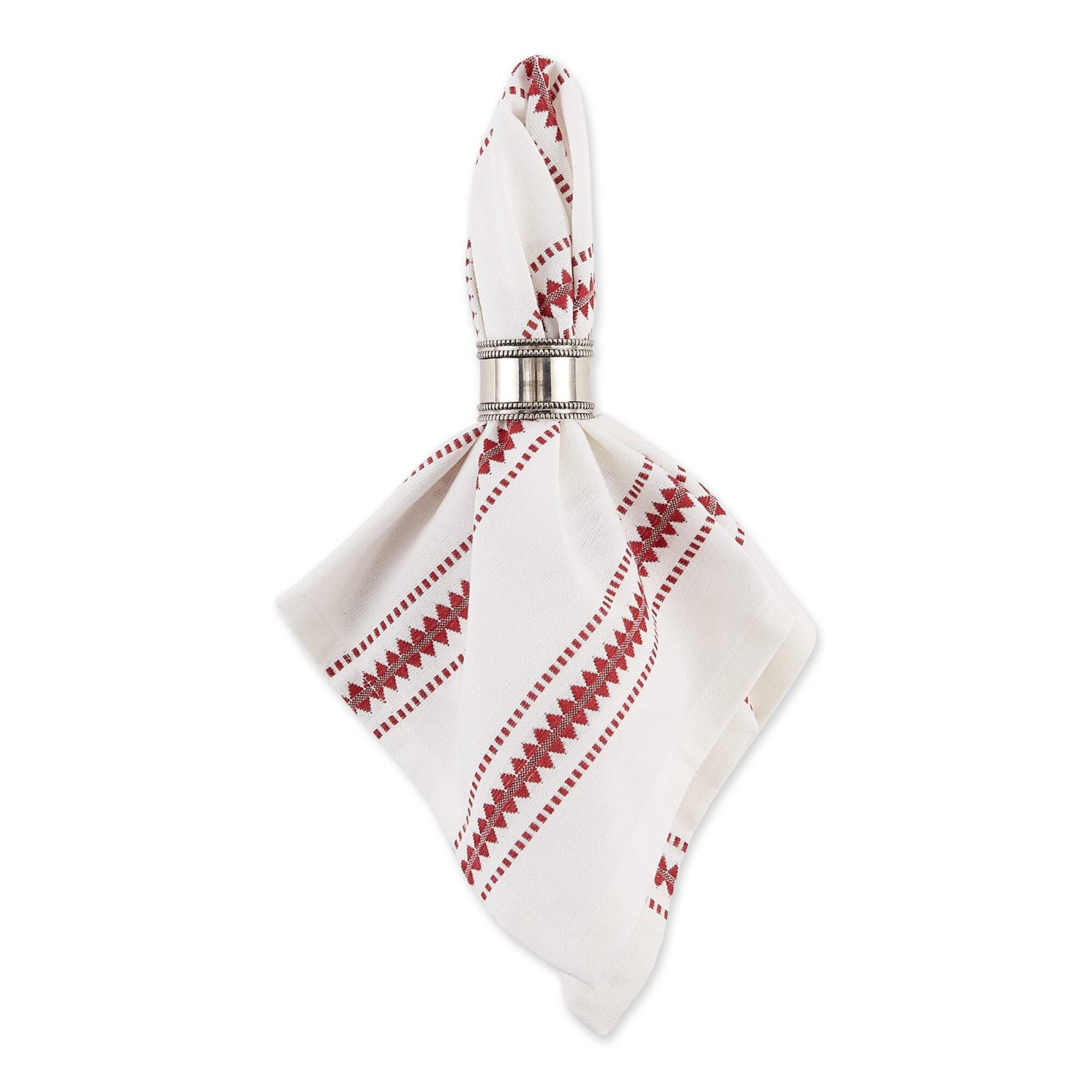 DII® Barn Red Zig Dobby Stripe Cloth Dinner Napkins, 6ct.